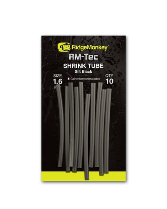 RIDGEMONKEY: Smršťovací hadička RM-Tec Shrink Tube 1,6mm Silt Black 10ks