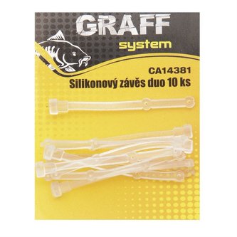 Graff: Silikonový závěs duo 10ks Transparentní