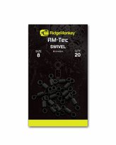 RIDGEMONKEY: Obratlík RM-Tec Swivel Velikost 8 20ks