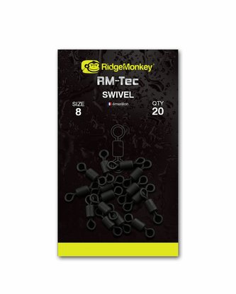 RIDGEMONKEY: Obratlík RM-Tec Swivel Velikost 8 20ks