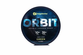 RIDGEMONKEY: Vlasec RM-Tec Orbit Double Tapered Mono 0,28-0,57mm 10-35lb 3x300m Green