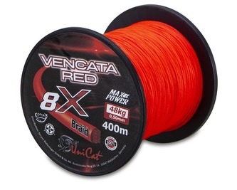 šňůra 8 X Vencata Red 0,50mm, 400m, 48 kg
