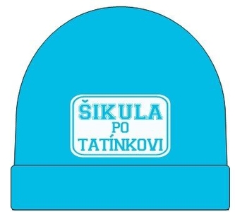 Čepička s nápisem Šikula po tatínkovi