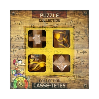 Sada 4 dřevěných hlavolamů expert