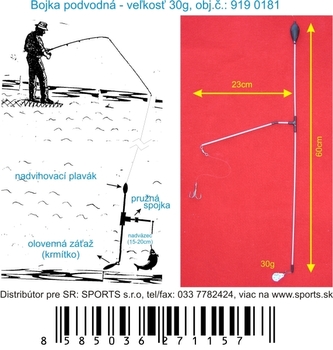 Podvodní bójka 30g / 60cm / 23cm