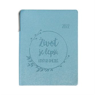 Růžový diář s propiskou