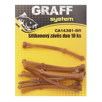 Graff: Silikonový závěs duo 10ks Hnědý