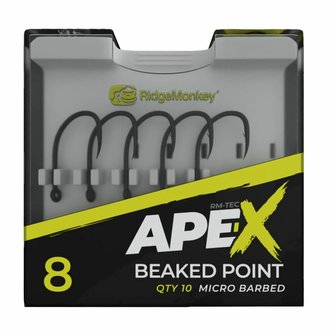 RIDGEMONKEY: Háček Ape-X Beaked Point Barbed Velikost 8 10ks