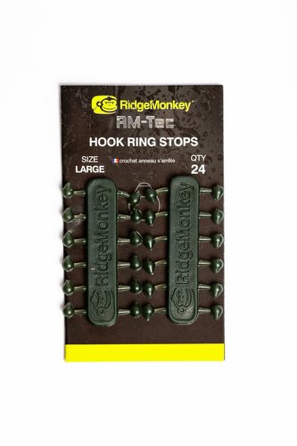 RIDGEMONKEY: Stoper RM-Tec Hook Ring Stops Large 24ks