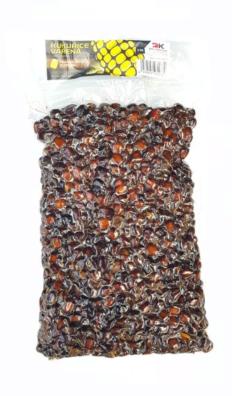 DK Fishing vařená kukuřice 1 kg, klobása