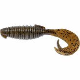 Keitech: Gumová nástraha Flapper Grub 4" 10,2cm 6,5g Green Pumpkin PP 7ks