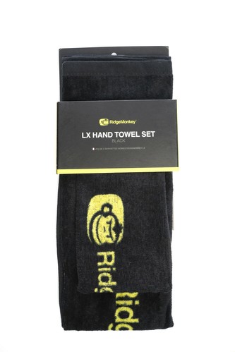 RIDGEMONKEY: Ručník LX Hand Towel Set Black 2ks RIDGEMONKEY: Ručník LX Hand Towel Set Black 2ks