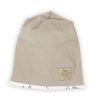 Kojenecká čepička Nicol Ella béžová - velikost 80/86