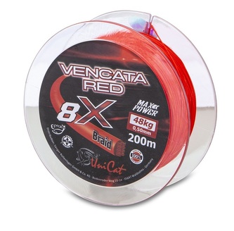 šňůra 8 X Vencata Red 0,60mm, 200m, 57 kg