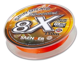 šňůra 8 X Specialist Spin Braid 150 m/ 0,16mm