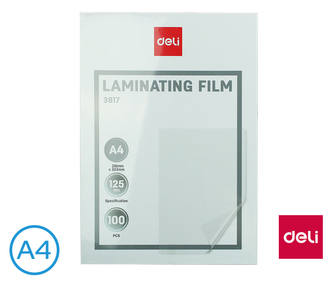 Laminovací fólie A4/125 mic, antistatická DELI E3817, 100ks
