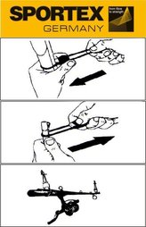 Stahovací guma na pruty s pojistkou -