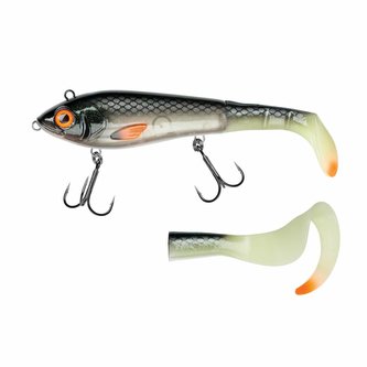 MCHYBRID SVARTZONKER 16,5CM GLOW SHAD