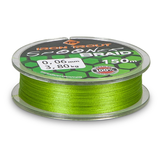 Iron Tout šňůra Spooner Braid 150 m, 0,05 mm, zelená