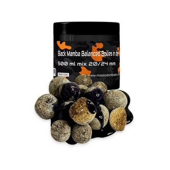 Black Mamba Balanced Boilies in dip 500ml mix 20/24mm