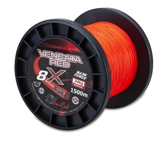 šňůra 8 X Vencata Red 0,50mm, 1500m, 48 kg šňůra 8 X Vencata Red 0,50mm, 1500m, 48 kg