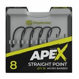 RIDGEMONKEY: Háček Ape-X Straight Point Barbed Velikost 6 10ks