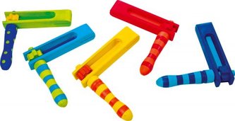 Small Foot Dřevěná řehtačka barevná 1 ks