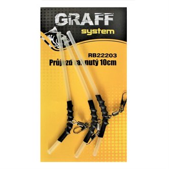 Graff: Průjezd zahnutý 10cm 3ks Transparentní