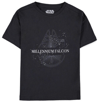 Dětské tričko Star Wars|Hvězdné války: Millennium Falcon (146-152 cm) černá bavlna