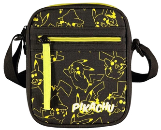 Taška na rameno Pokémon: Pikachu (14,8 x 17 x 3 cm) černý polyester
