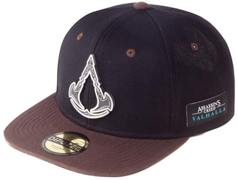 Snapback čepice - kšiltovka snapback Assassin's Creed Valhalla: Logo (nastavitelná) černá bavlna