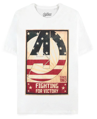 Pánské tričko Marvel|Avengers: Poster (M) bílá bavlna