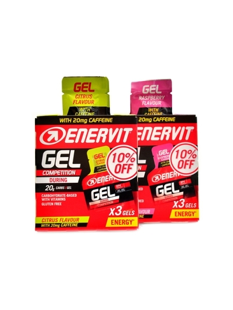 Enervit - Enervit gel s kofeinem 3 x 25ml akční set - malina