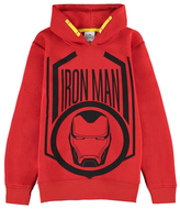 Dětská mikina s kapucí Marvel: Iron Man (výška 122-128 cm) červený polyester
