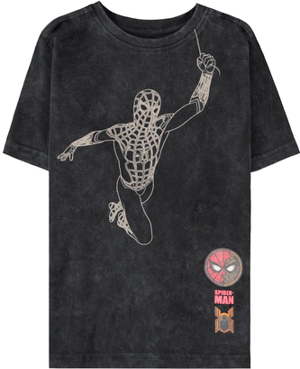 Dětské tričko Marvel|Spiderman: Flying (158-164 cm) černá bavlna