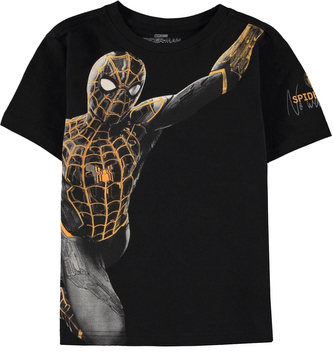 Dětské tričko Marvel|Spiderman: Gold Graphic (122-128 cm) černá bavlna