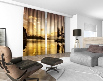 3D dekorační závěs 508V GOLD EVENING 2x 160x250 cm set 2 kusy MyBestHome