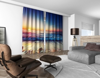 3D dekorační závěs 315V OCEAN 2x160x250 cm set 2 kusy MyBestHome