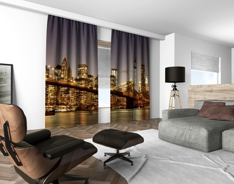 3D dekorační závěs 103V NIGHT CITY 2x160x250 cm set 2 kusy MyBestHome