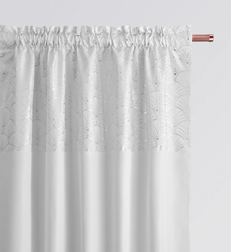 Dekorační vzorovaný závěs s řasící páskou BELISA TAPE bílá 140x250 cm (cena za 1 kus) MyBestHome