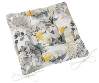Sedák EMA prošívaný - trojúhelníky šedé - 40x40 cm, prošívaný Sedák EMA prošívaný - trojúhelníky šedé - 40x40 cm, prošívaný