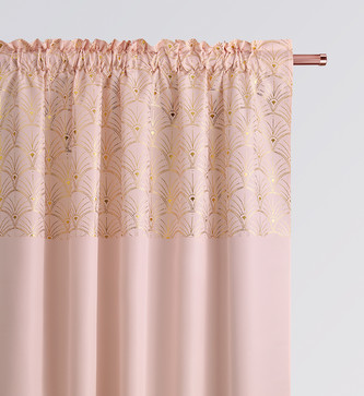 Dekorační vzorovaný závěs s řasící páskou BELISA TAPE růžová 140x250 cm (cena za 1 kus) MyBestHome