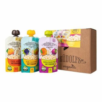 Rudolfs Sada ovocných kapsiček s ovesnou kaší různé druhy 660 g BIO