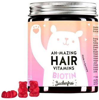 Bears With Benefits Vitamíny pro zdravé vlasy s biotinem bez cukru Ah-mazing 60 ks
