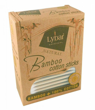 Lybar Original Natural Bamboo vatové tyčinky v papírové krabičce 200 ks