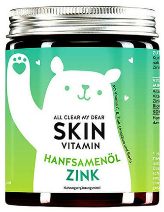 Bears With Benefits Vitamíny pro zdravou pleť All Clear My Dear Skin 60 ks