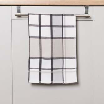 Bavlněná utěrka KRATI šedá/béžová 100% bavlna 50x70 cm MyBestHome