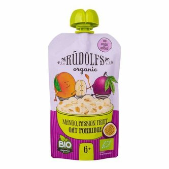 Rudolfs Kapsička ovocná s ovesnou kaší mango, mučenka 110 g BIO