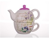 BANQUET Konvička keramická se šálkem LAVENDER, OK