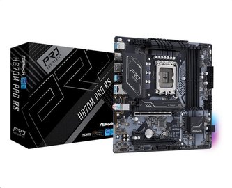 ASRock MB Sc LGA1700 H670M PRO RS, Intel H670, 4xDDR4, 1xDP, 1xHDMI, mATX